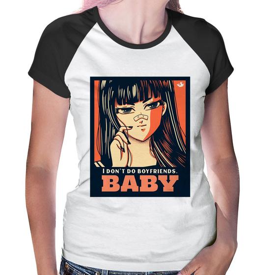 Imagem de Baby Look Raglan I don't do boyfriends - Foca na Moda