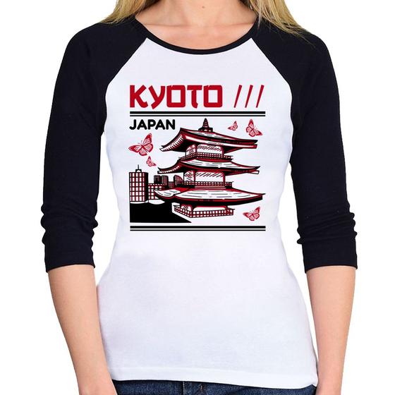 Baby Look Raglan Kyoto Japan Manga 3/4 - Foca na Moda Menor preço em Baby Look Raglan Kyoto Japan Manga 3/4 - Foca na Moda