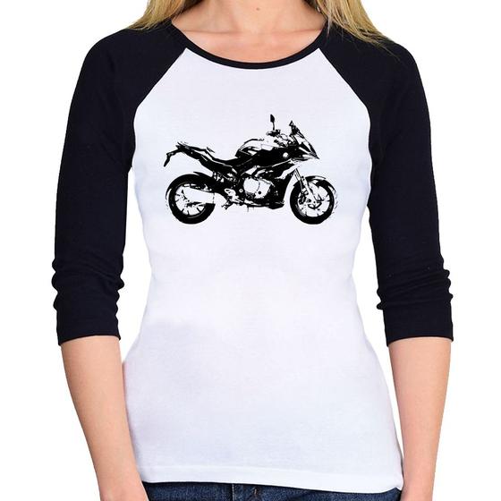 Imagem de Baby Look Raglan Moto S 1000 XR Art Manga 3/4 - Foca na Moda