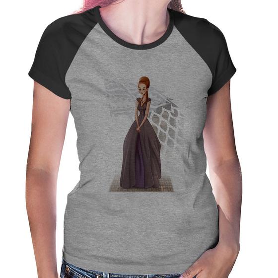 Imagem de Baby Look Raglan Sansa Stark Art - Foca na Moda