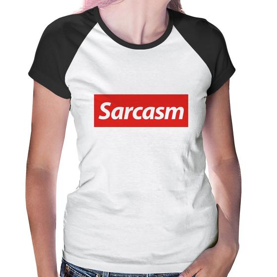 Imagem de Baby Look Raglan Sarcasm - Foca na Moda