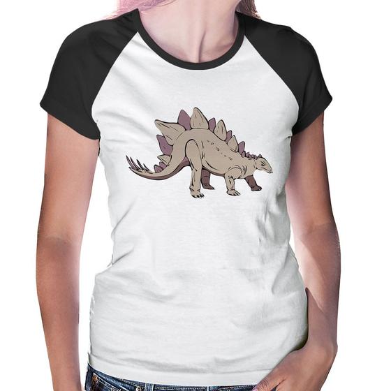 Imagem de Baby Look Raglan Stegosaurus - Foca na Moda