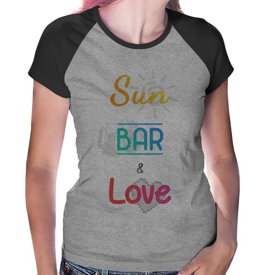 Imagem de Baby Look Raglan Sun Bar & Love - Foca na Moda