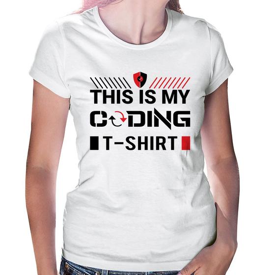 Imagem de Baby Look This is my coding t-shirt - Foca na Moda