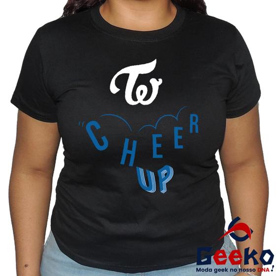 Imagem de Baby Look Twice 100% Algodão Cheer Up Blusa Feminina Once K-pop Geeko