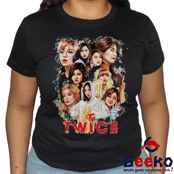 Imagem de Baby Look Twice 100% Algodão Once K-pop Blusa Feminina Geeko