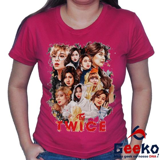 Imagem de Baby Look Twice 100% Algodão Once K-pop Blusa Feminina Geeko