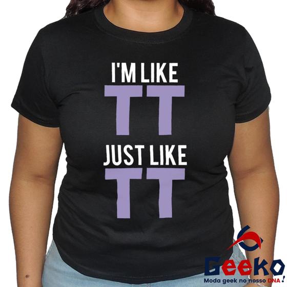 Imagem de Baby Look Twice 100% Algodão TT Once Blusa Feminina Geeko