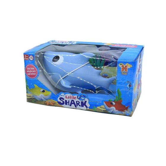 Imagem de Baby Pequeno Shark Peixinho De Vinil Para Criança Azul Hefer Brinquedos