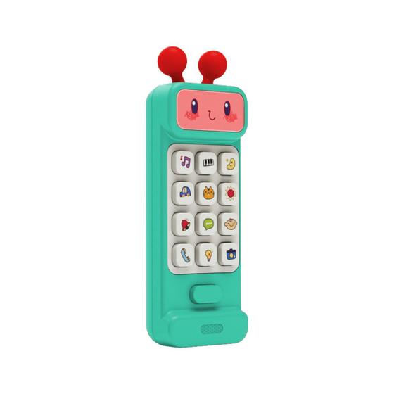 Imagem de Baby Phone 2 em 1 Mordedor Celular Brinquedo com Músicas Frases Sons Infantil Polibrinq