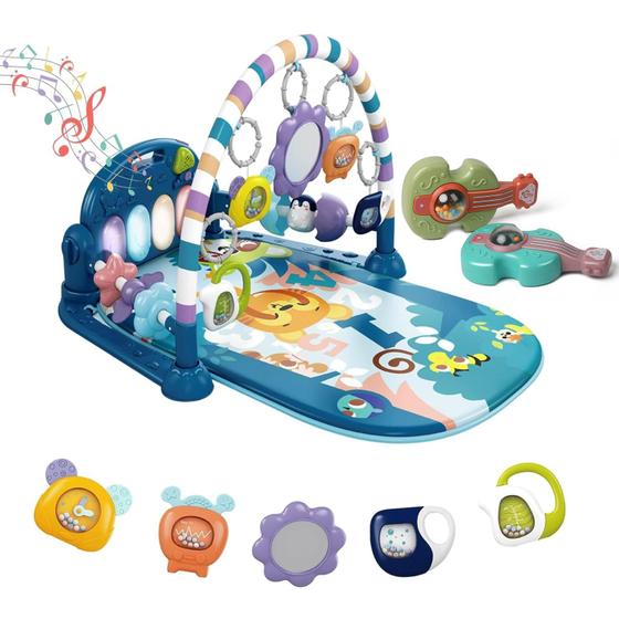 Imagem de Baby Play Mat dearlomum Baby Gym com brinquedos para recém-nascidos de 0 a 12 meses