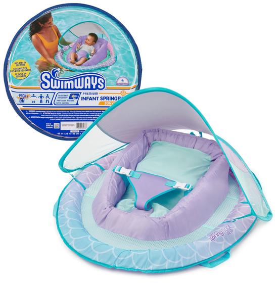 Imagem de Baby Pool Float Swimways Infant Spring Float com dossel