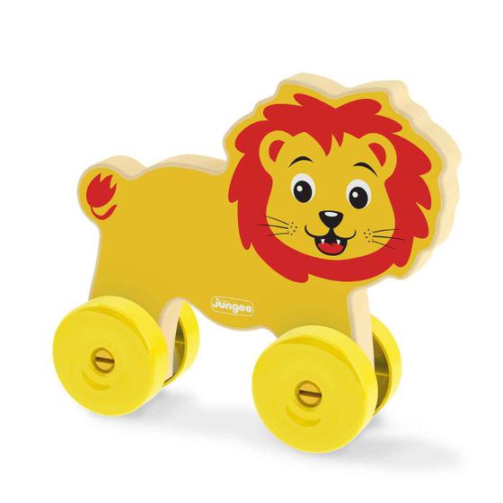 Imagem de Baby Roller Animais Em Madeira Junges - Brinquedo Para Bebês +12 Meses