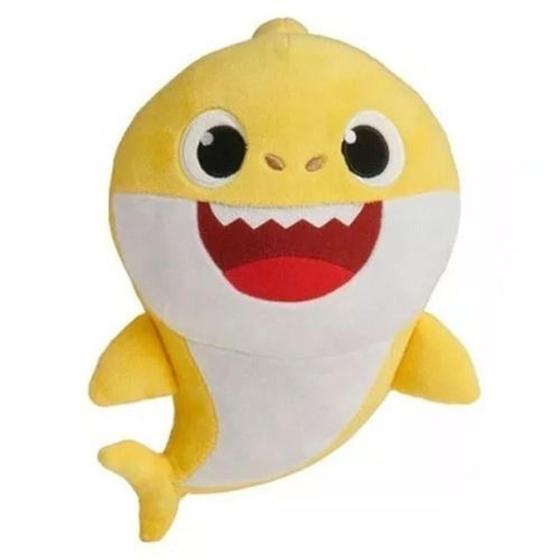 Baby Shark Bebe Tubarão Pelucia Amarelo - Antialergico - Sunny ...