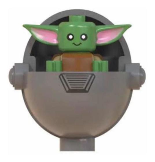 Imagem de Baby Yoda Aeroba Mandalorian Boneco Blocos Montar Star Wars