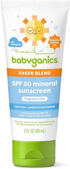 Imagem de Babyganics SPF 50 Sheer Blend Protetor Solar Transparente