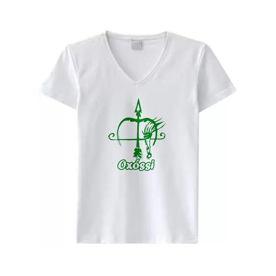 Imagem de BabyLook Escudo Oxóssi - Umbanda Candomblé - Camiseta Feminina