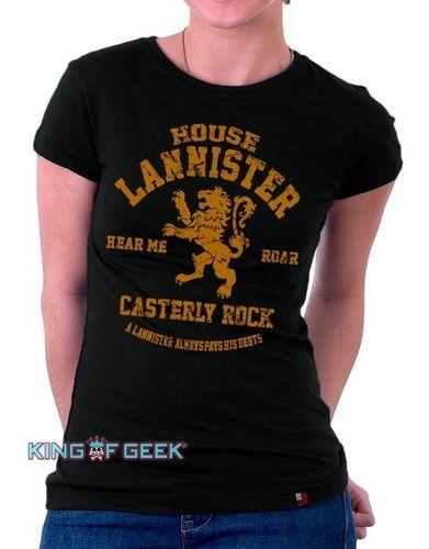 Imagem de Babylook Game Of Thrones House Lannister Camisa Geek Série