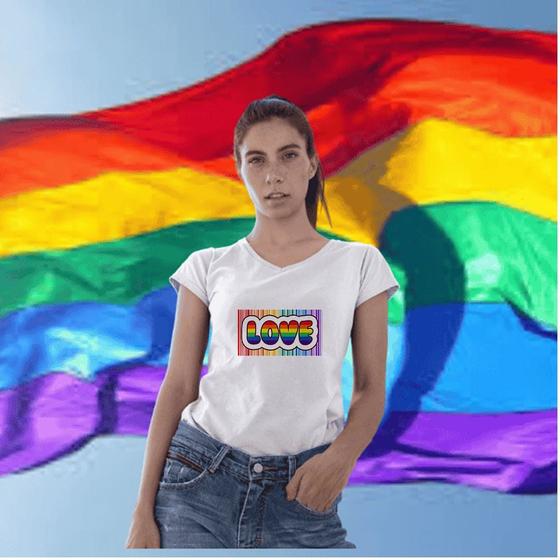 Imagem de BabyLook Love - Bandeira Orgulho - LGBT - Unissex