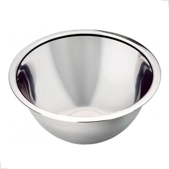 Imagem de Bacia Bowl Tigela Saladeira Grande De Aço Inox Multiuso 34cm