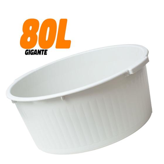 Imagem de Bacia De Plastico Grande Reforçada Multiuso C Alça 80l