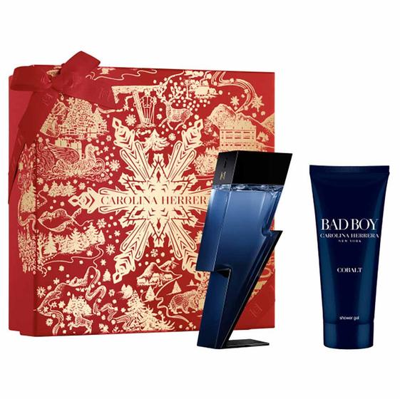 Imagem de Bad Boy Cobalt Électrique Carolina Herrera Coffret - Perfume Masculino EDP + Gel de Banho