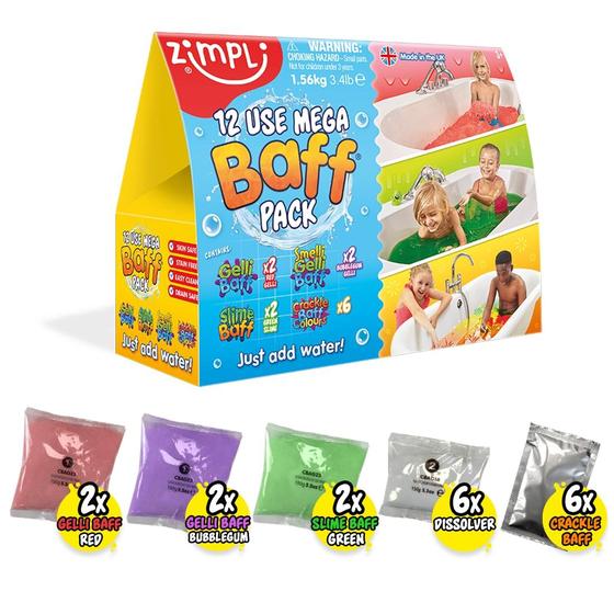Imagem de Baff Zimpli Kids - Pacote com 12 Usos (Gelli, Slime e Crackle Baff)