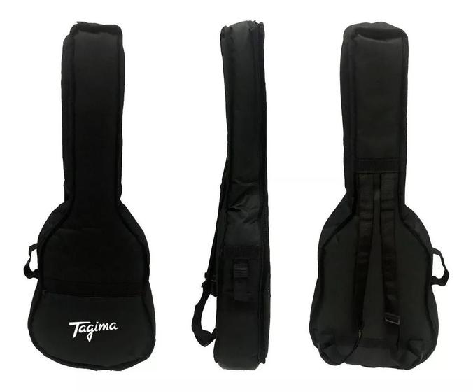 Imagem de Bag capa luxo para violão folk ou clássico "tagima" com alças e bolso