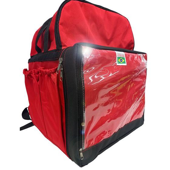 Imagem de Bag Mochila Térmica Bolsão Reforçado 45 litros c/ Isopor - Vermelha