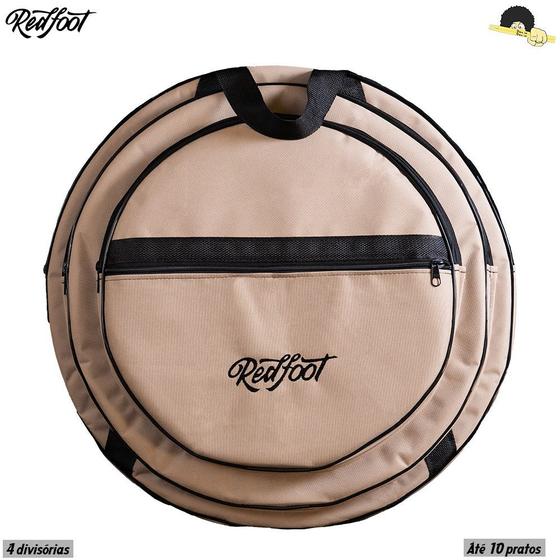 Imagem de Bag Red Foot cymbals para pratos de bateria - 4 divisões tipo mochila