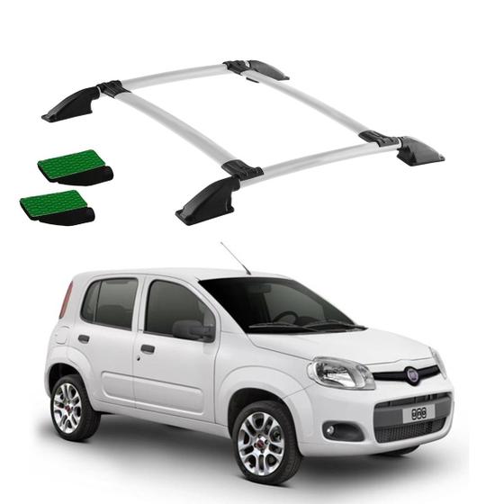 Imagem de Bagageiro Fiat Uno 2011 2012 2013 2014 a 2020 Prata Colado