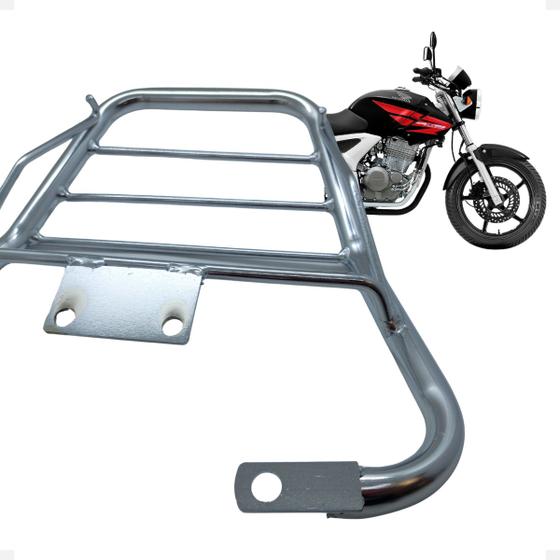 Imagem de Bagageiro Garupeira Reforçado Suporte Para Baú Moto Cb Twister 250 2001 2002 2003 2004 2005 Cromado Cbx Cbx250