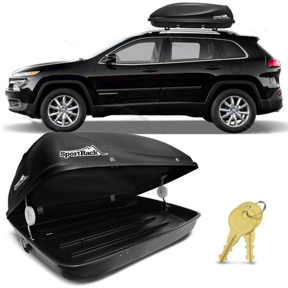 Menor preço em Bagageiro Maleiro De Teto Sport Rack Conquest Jeep Cherokee 02 A 18 50KG 370 Litros Preto