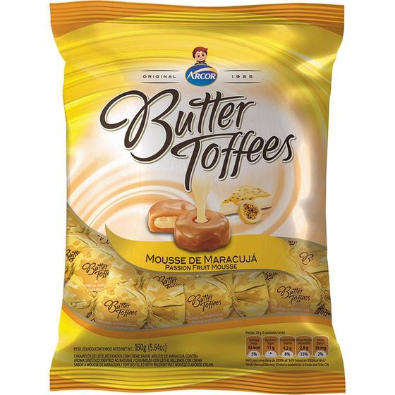 Imagem de Bala Butter Toffees Arcor 130g Mousse de Maracujá - Arcor