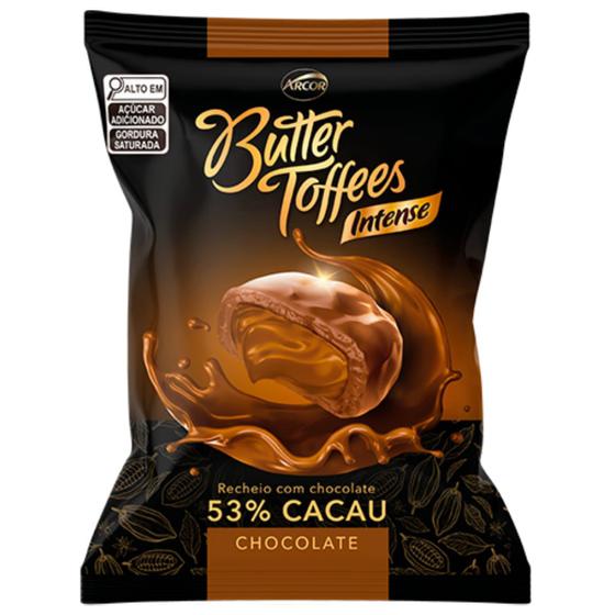 Imagem de Bala Butter Toffees Intense Chocolate 53% Cacau Arcor 90g