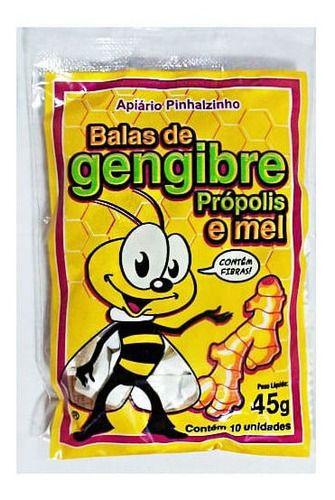 Imagem de Bala de Gengibre com Propolis e Mel 45g Apiario Pinhalzinho