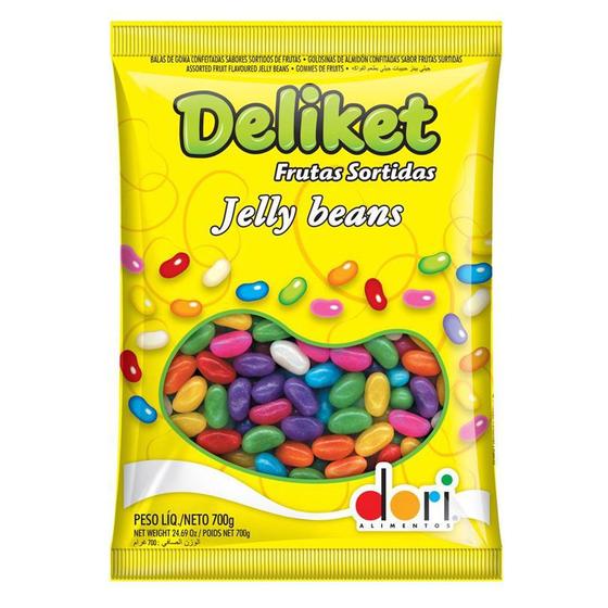 Imagem de Bala de Goma Deliket Jelly Beans Sortida - 700g