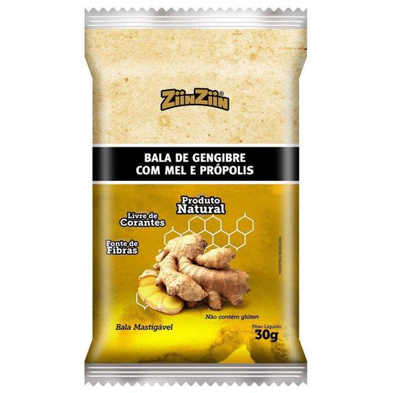 Bala de Mel, Própolis e Gengibre ZiinZiin Mastigável 30g - ZIIN ZIIN Menor preço em Bala de Mel, Própolis e Gengibre ZiinZiin Mastigável 30g - ZIIN ZIIN