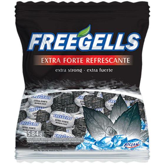 Imagem de Bala Dura Extra Forte Refrescante Freegells 584g - Riclan