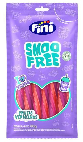 Imagem de Bala Fini Vegana Tubes Smoofree Frutas Vermelhas 80g - Fini