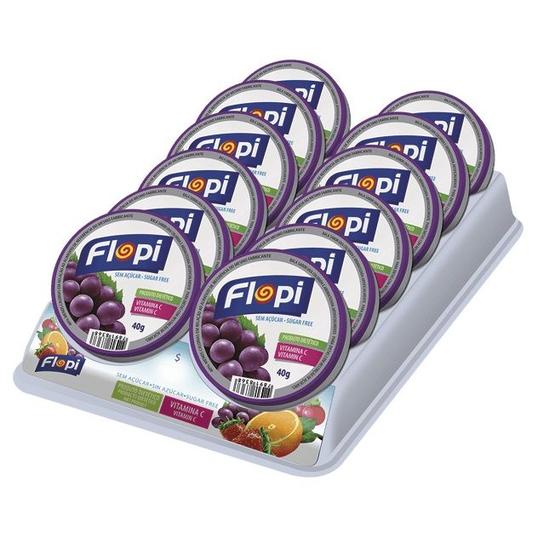 Imagem de Bala Flopi S/ Açúcar Vitamina C Sabor Uva - Florestal