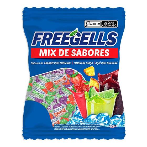 Imagem de Bala Freegells Mix Sabores Azul 475g