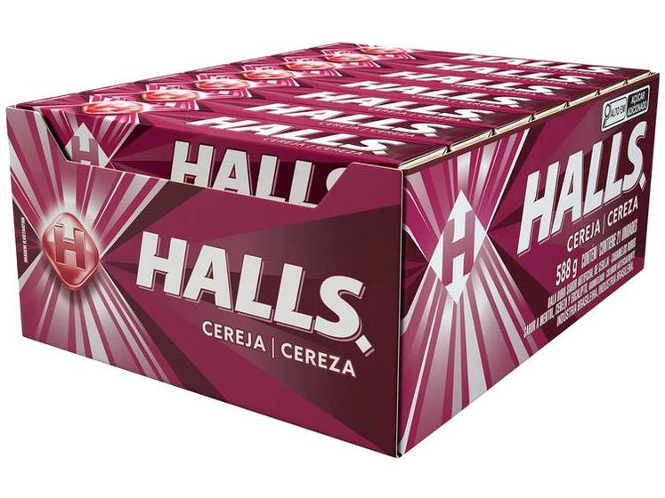 Imagem de Bala Halls Cereja 28g Display 21 Unidades