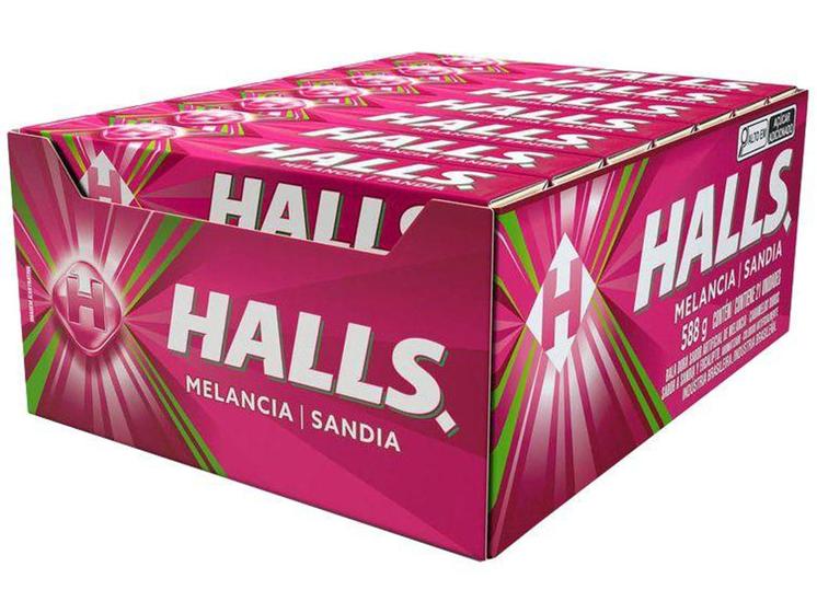 Imagem de Bala Halls Melancia 28g Display 21 Unidades