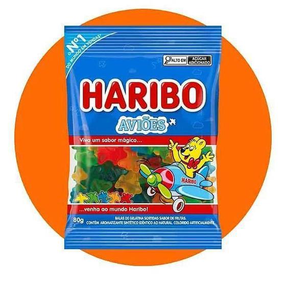 Imagem de Bala Haribo Gelatina 80G Aviões