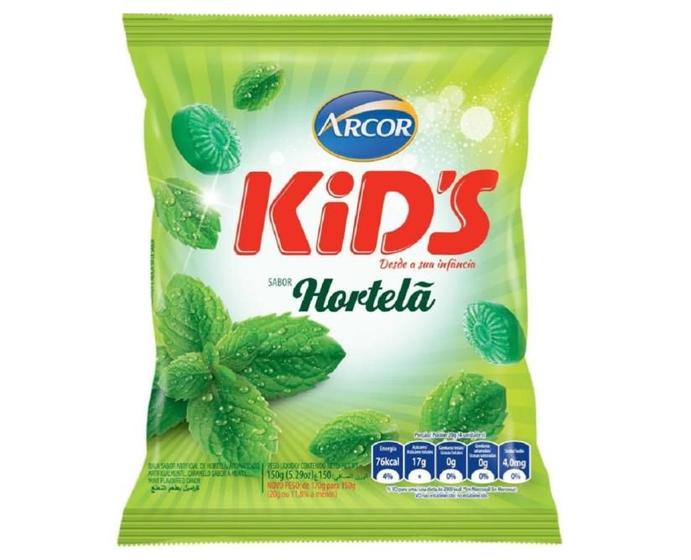 Imagem de Bala Kid's Hortelã Arcor 150g