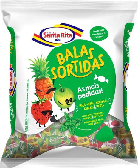 Imagem de Bala Mastigável As Mais Pedidas Sortidas 600g -  Santa Rita