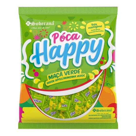 Imagem de Bala Mastigável Maçã Verde Póca Happy - 500g