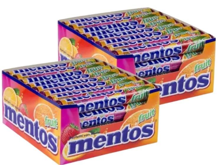 Imagem de Bala Mentos Frutas Sua Medida C/16un - 2 Caixas