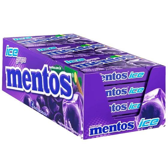 Imagem de Bala Mentos Slim Grape com 12 unidades de 24gr